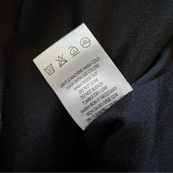 Beulah Style Black Off Shoulder Satin Midi Dress Puff Sleeves - Picture 16 of 16